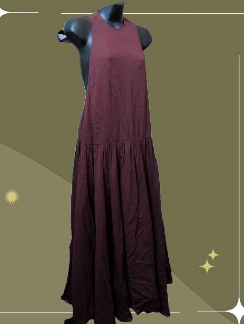 ✨ Rare Farm Rio Brazil Dropped Waist Cotton Halter Dress Size S